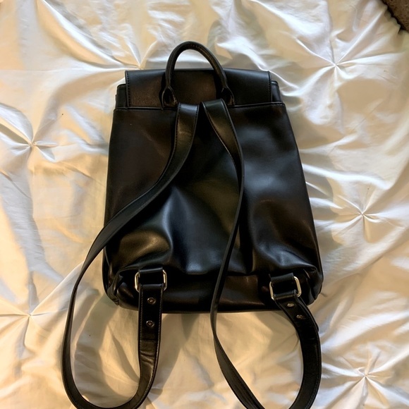 Vegan Leather Backpack Black - Picture 4 of 7